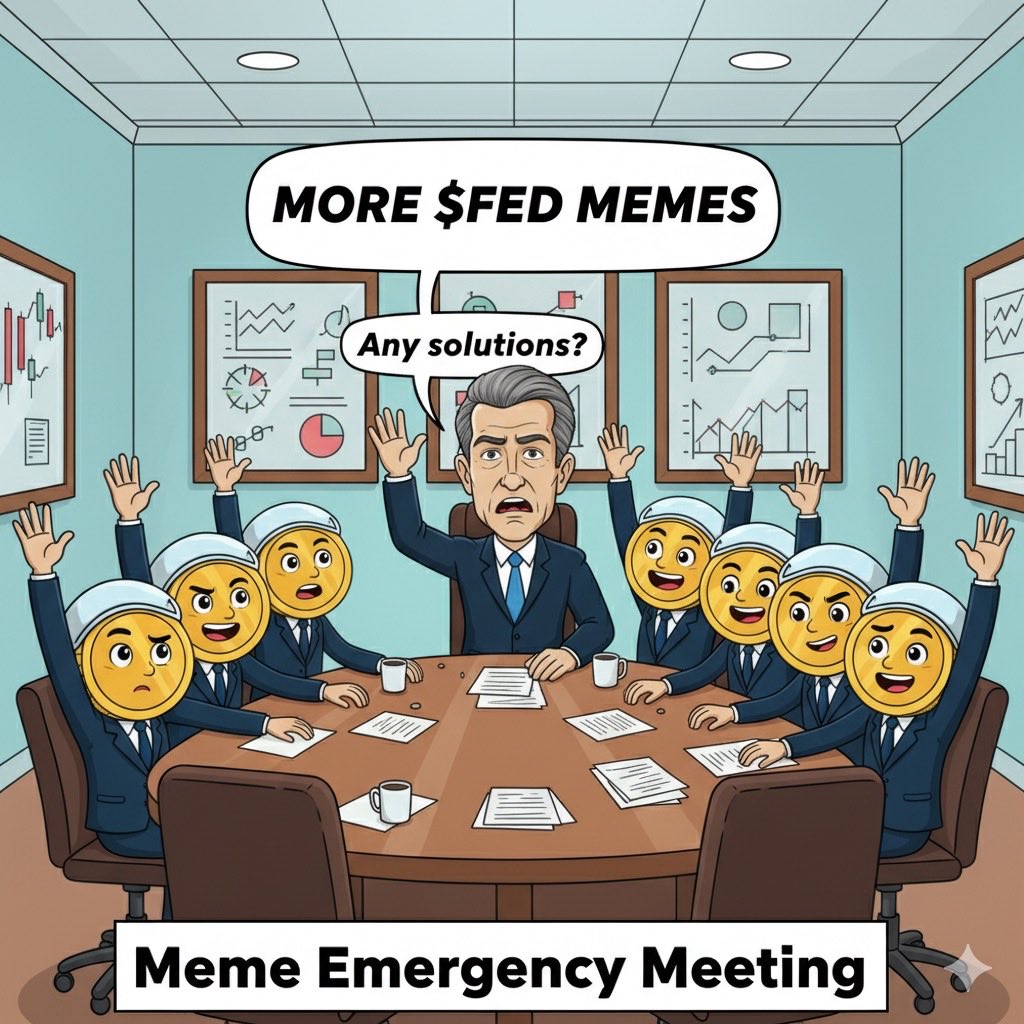 Fed_thememe's tweet photo. Meme Emergency Meeting for $FED ! https://t.co/eEZYHP03er