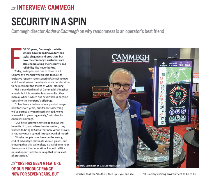 InterGameLtd's tweet photo. Andrew Cammegh talks to InterGaming about why, in roulette, randomness is an operator's best friend:
https://t.co/y4ciMol9V8

#casino #landbased #G2E #LasVegas #playertracking #digitalpayments https://t.co/Ms3RMp9QD6