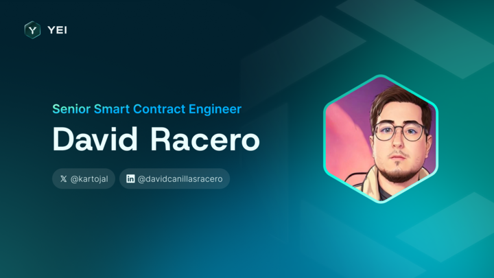 We are pleased to welcome David Racero <a href="/kartojal/">kartojal</a> as a Senior Smart Contract Engineer at @yeifinance. He will lead the development and architecture engineering for Clovis, our upcoming cross-chain product!

David brings over eight years of blockchain development experience. He has