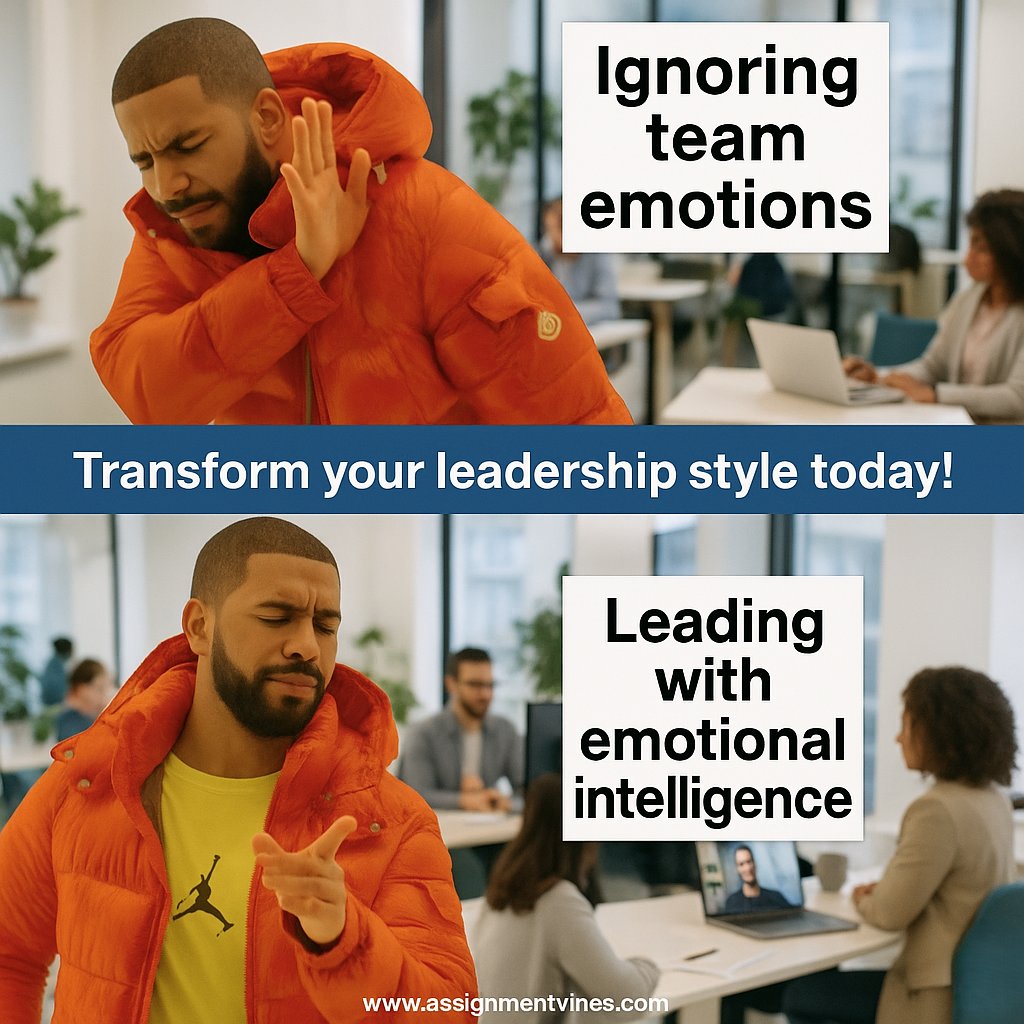 Assignment_V's tweet image. Leaders who understand emotions lead stronger teams
From resolving conflicts to boosting engagement, emotional intelligence is your secret weapon.
Struggling to master leadership assignments? Assignment Vines has your back!
#EmotionalIntelligence #ProductiveTeam #AssignmentVines