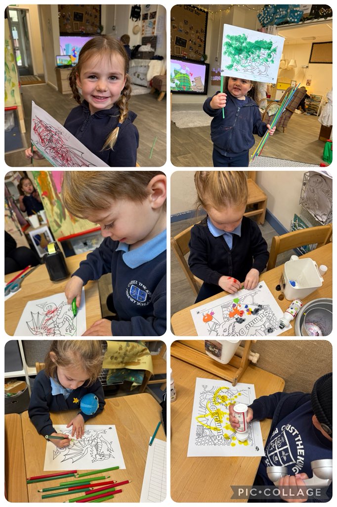 Shwmae! 🏴󠁧󠁢󠁷󠁬󠁳󠁿 We have loved celebrating Shwmae day this morning in nursery! We have sung lots of Welsh nursery rhymes and made our own Welsh Flags! ♥️