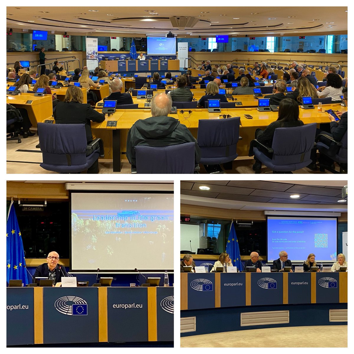 Our own Lars Stenqvist at the Sustainable Leaders Summit in the <a href="/Europarl_EN/">European Parliament</a> outlining how the <a href="/VolvoGroup/">Volvo Group</a> became a leader in the green transition through bold decisions and leadership  <a href="/CEC_Managers/">CEC European Managers</a>