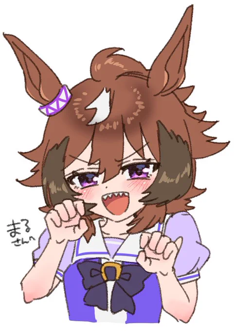 ウインディちゃんとウララちゃん再掲。 以前配信で描いたものです。