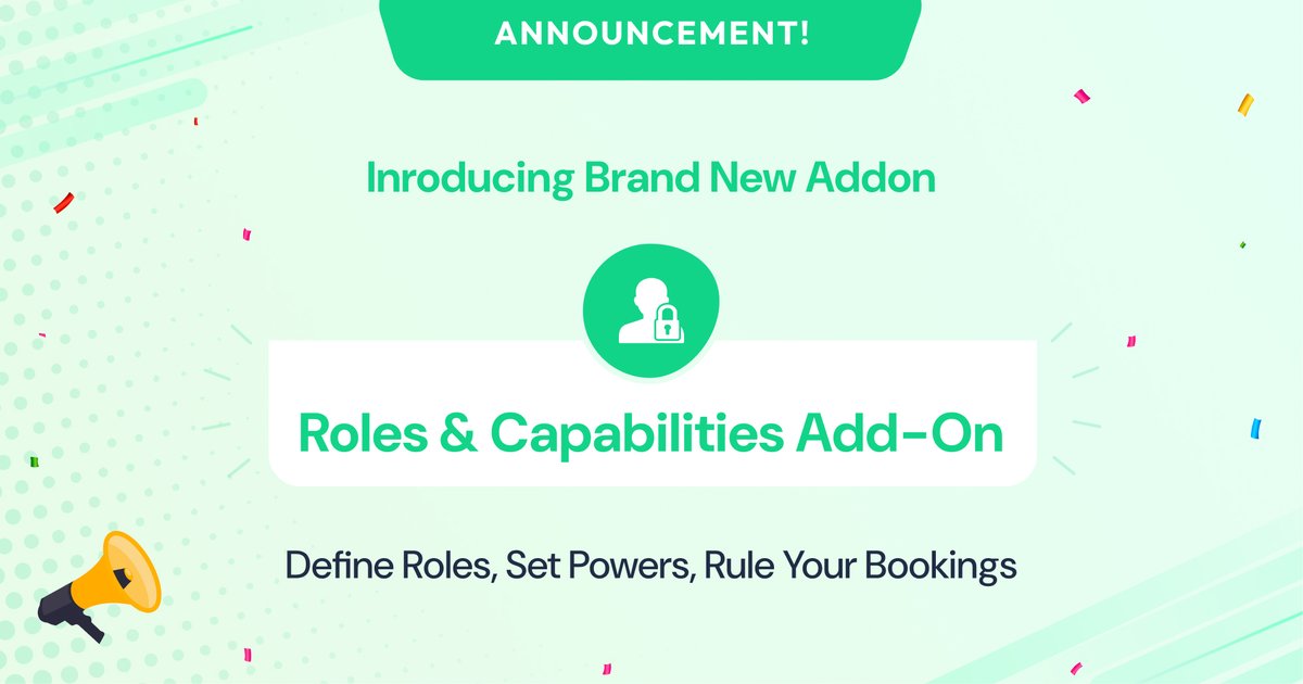 bookingpress's tweet image. ✨ New Addon. More Control.

Take full control of your BookingPress access management with the Roles &amp;amp; Capabilities Addon!

Create roles, assign permissions, and tailor access to fit your team perfectly.

#bookingpress #bookingpressaddon #newaddon #accessmanagement #bookingplugin…