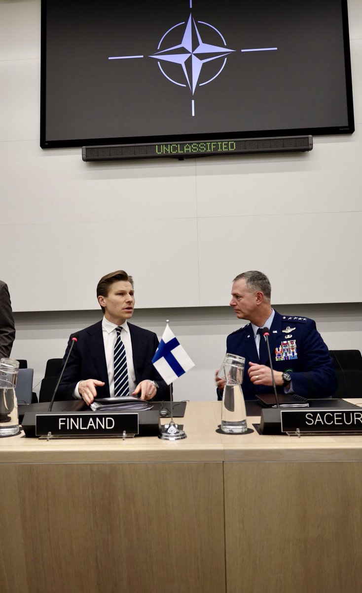 anttihakkanen's tweet image. Excellent meeting with SACEUR Gen. Alexus G. Grynkewich at the NATO Defence Ministers’ Meeting today.
We planned strengthening NATO’s deterrence and defence in the eastern flank. A strong NATO ensures the security of the Alliance.