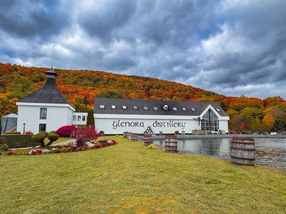GlenBreton's tweet photo. Not many get to distill single malt whisky with this view! #glenoradistillery #capebreton#fallforcapebreton #singlemaltwhisky #glenbreton #novascotia #nsleafwatch https://t.co/KRvOm3BYWf