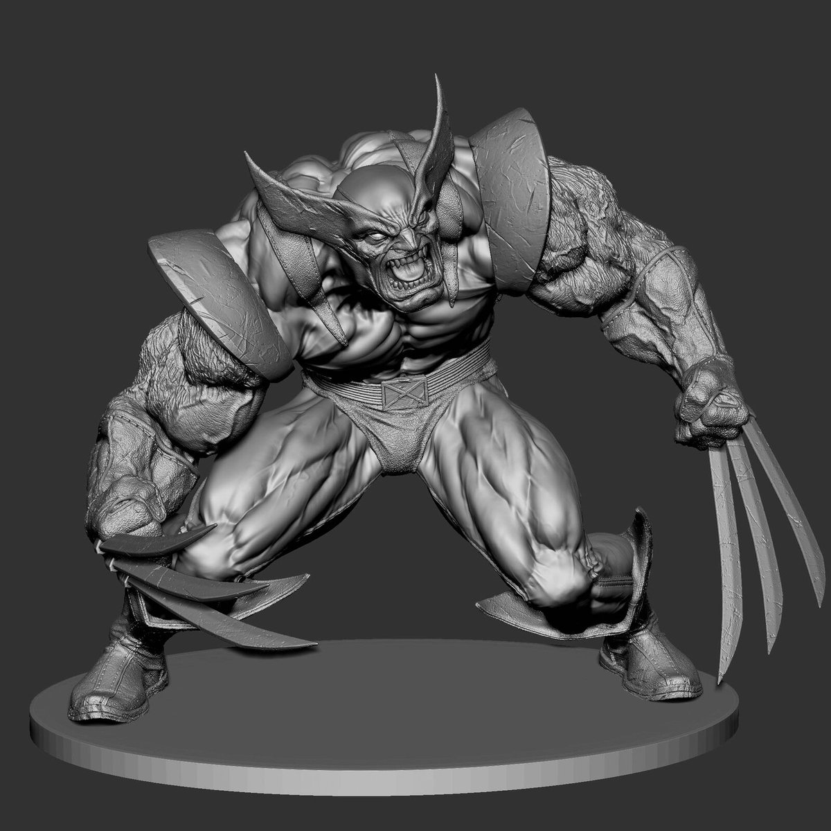 quaddime1's tweet photo. Savage Wolverine – 3D Character Sculpt

This is my latest 3D sculpt of Wolverine, captured in a fierce, battle-ready pose that reflects his raw power and feral intensity. #3dart #3dmodeling #digitalsculpting #toycollector #ACTIONFIGURES #readyforprint https://t.co/m7pyoywnst