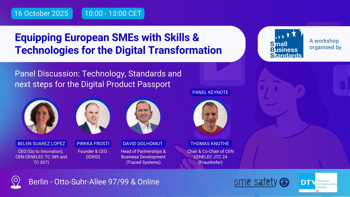📣 Attention all tech enthusiasts and SME leaders! Join <a href="/ddolhomut/">David Dolhomut</a> , Head of Partnerships &amp; Business Development at <a href="/TracedSystems/">Traced Systems</a>, as he speaks at a pivotal panel discussion on technology, standards, and the future of the Digital Product Passport.

💡 Interest piqued? This