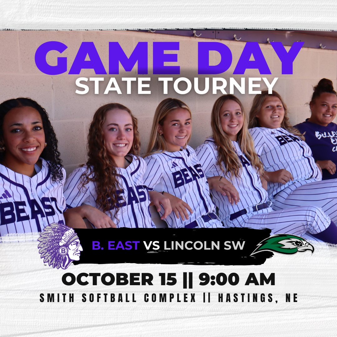 No better game day than at the State Tournament! We’re #ALLIN for Game 1 vs LSW at 9 !!
Tune in live @ nfhsnetwork.sports-event.online/nsaa.php
💜🤍🥎
<a href="/ChieftainNation/">Bellevue East</a> <a href="/BEastAthletics_/">Bellevue East Athletics</a> <a href="/NebraskaHSSB/">Nebraska HS Fastpitch</a> <a href="/NEPrepZone/">Nebraska Prep Zone</a>