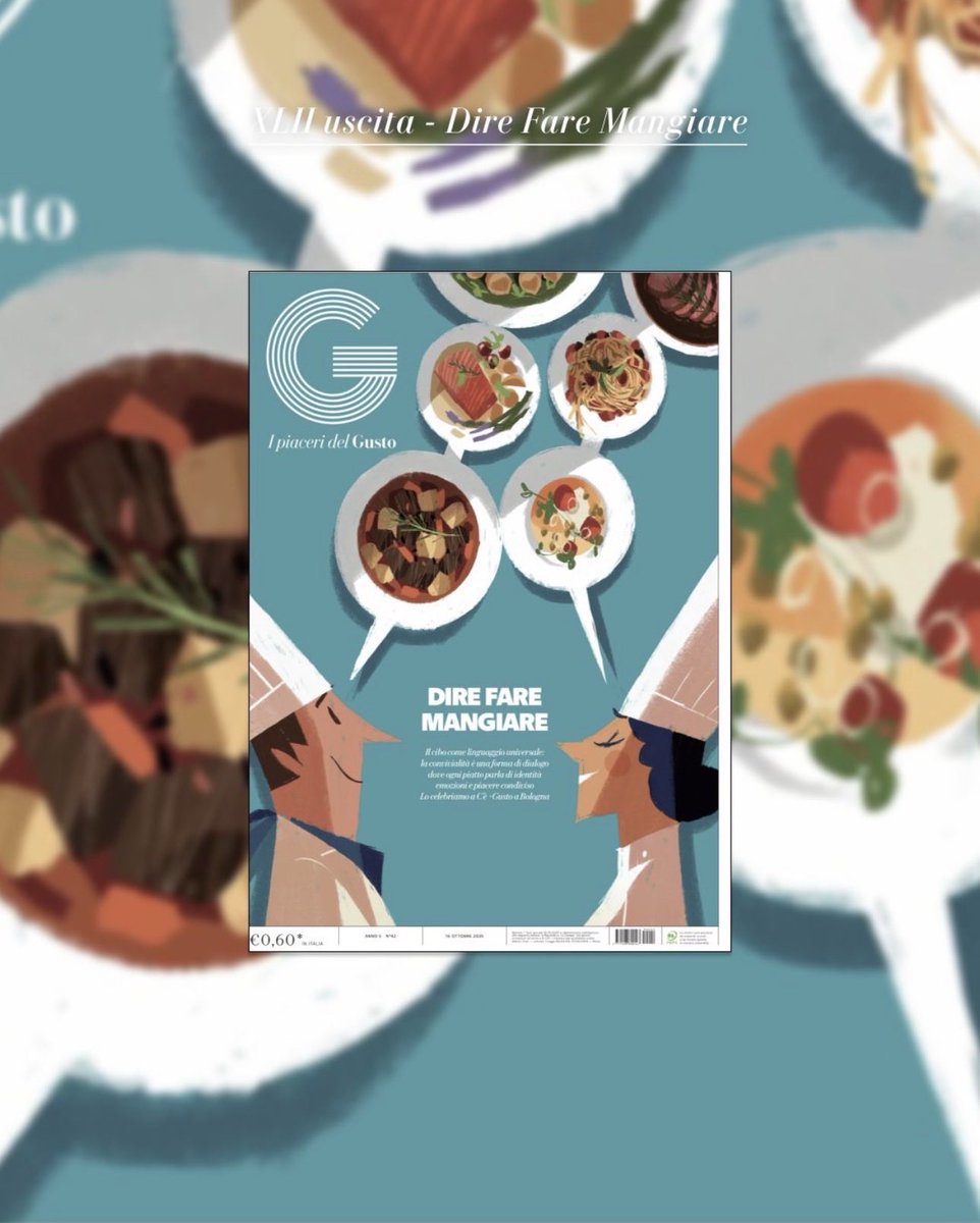 Domani arriva l'uscita numero 42 per <a href="/IlGustoit/">Il Gusto</a> con <a href="/repubblica/">Repubblica</a> e volano della quarta edizione dell'evento C'è + Gusto a Bologna di questo weekend. Cover sempre top di <a href="/mumblerik/">Riccardo Guasco</a>