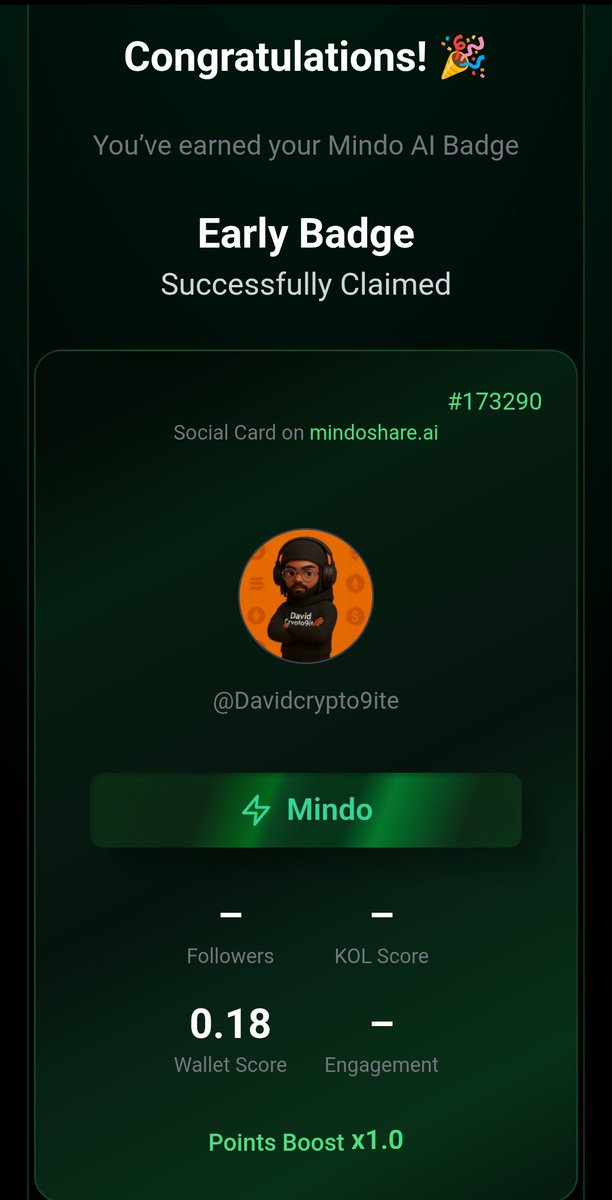 gm

exploring new InfoFi meta for creators on <a href="/MindoAI/">Mindō AI</a>

(probably nothing)

mindoshare.ai/kol?ref=cmgrwd…