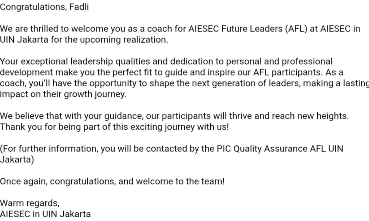 This experience serves as the 𝘀𝗲𝗲𝗱, the starting point, and the foundation for my future journey to become a trainer (perhaps a role where I coach, teach, help, manage, provide, or prepare someone for something) in the workplace after graduation