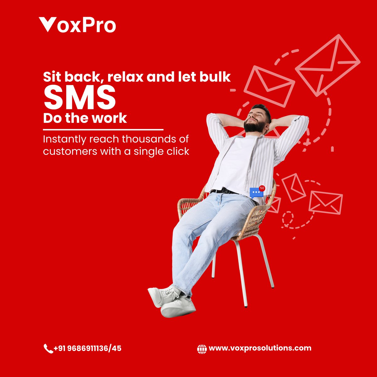 VoxPro_'s tweet image. Tired of slow communication?🙁

Switch to Bulk SMS Marketing and send your message to thousands in seconds! 
👉🏻 One click. Endless reach.

🌐 voxprosolutions.com

#voxpro #voxprosolutions #bulksms #bulksmsmarketing #bulksmsservices #bulksmsprovider #smsmarketing #smscampaign