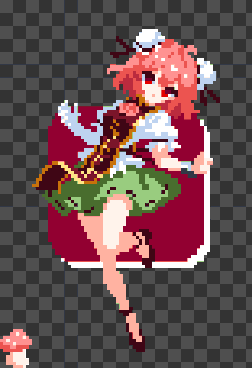 小猫落地
#東方Project #ドット絵 #茨木華扇