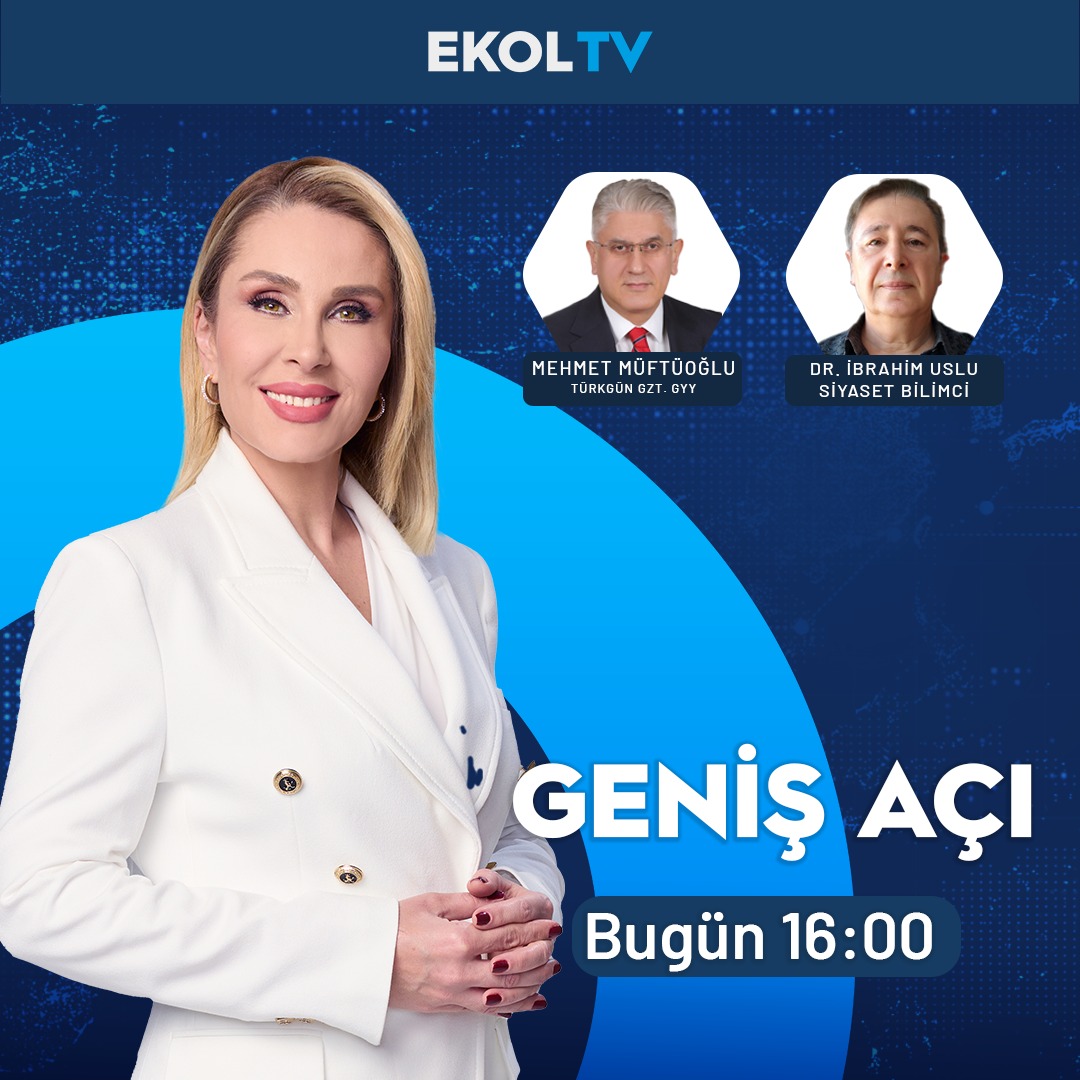 Ekol TV (@ekoltvv) on Twitter photo Türkiye ve dünyadaki en sıcak gelişmeler, günün polemiği "Geniş Açı" da masaya yatırılıyor.
<a href="/pinarardor/">Pınar Işık Ardor</a> soruyor, <a href="/ibrahimsober/">Dr. İBRAHİM USLU</a> ve <a href="/M_Muftuoglu53/">Mehmet Müftüoğlu</a> yanıtlıyor.
#GenişAçı bugün saat 16.00'da Ekol TV'de. Türkiye ve dünyadaki en sıcak gelişmeler, günün polemiği "Geniş Açı" da masaya yatırılıyor.
<a href="/pinarardor/">Pınar Işık Ardor</a> soruyor, <a href="/ibrahimsober/">Dr. İBRAHİM USLU</a> ve <a href="/M_Muftuoglu53/">Mehmet Müftüoğlu</a> yanıtlıyor.
#GenişAçı bugün saat 16.00'da Ekol TV'de.