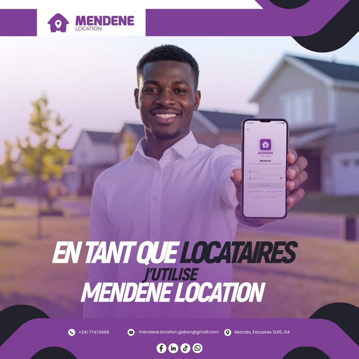Le choix des locataires au Gabon est fait ! 🇬🇦  
C’est avec Mendene Location 🏠 — l’appli qu’il te faut !

 🔥  Découvre comment t’inscrire dans ce court tuto sur TikTok 🎥 :  
tiktok.com/@mendene.../vi… 

#MendeneLocation #TutoFacile #Locataire #Gabon