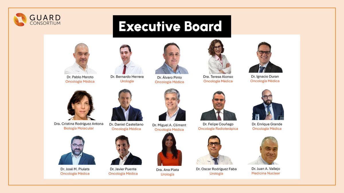 👥 Presentamos el nuevo #ExecutiveBoard de GUARD Consortium, un equipo comprometido con seguir impulsando la investigación y la innovación en tumores genitourinarios.

Conócelos aquí 👉 guardconsortium.org/quienes-somos/…

#InvestigaciónGU