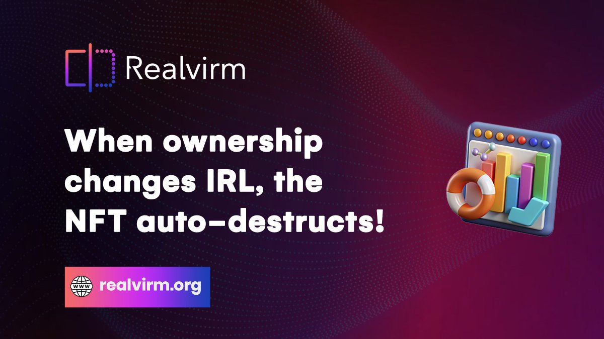 Realvirm's tweet image. 🏠💎 Real estate meets #DeFi! #Realvirm transforms physical assets (real estate, vehicles, bonds) into tradeable dNFTs with DESTROYABLE security features.

☘️ When ownership changes IRL, the #NFT auto-destructs!

🔥 Revolutionary RWA trading!

$RVM
