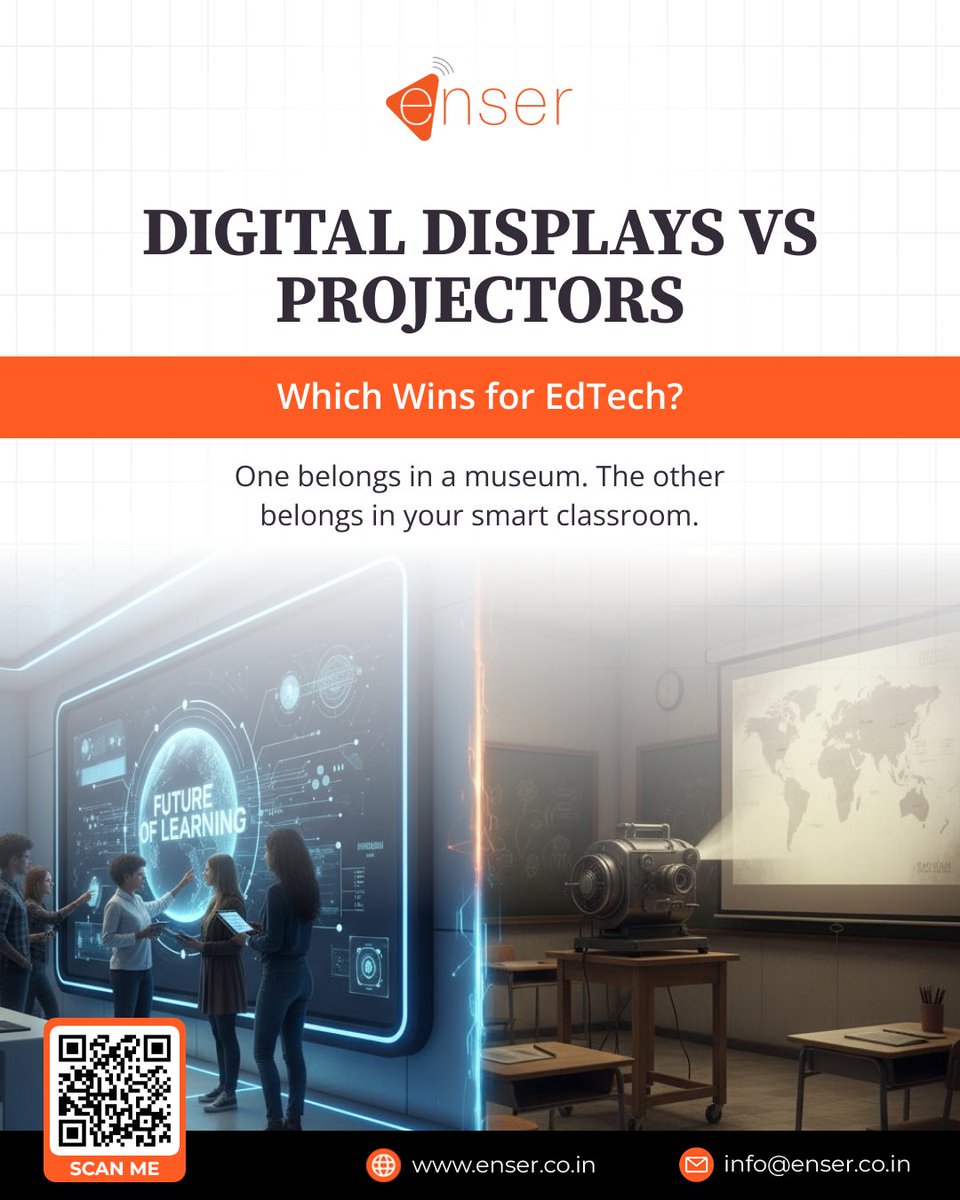 enserofficial's tweet image. Don’t just present. Engage, collaborate, inspire.
Let’s get you started: solutions@enser.co.in
#EdTechSolutions #SmartClassrooms #SmartBoards #DigitalDisplays #technology #enser