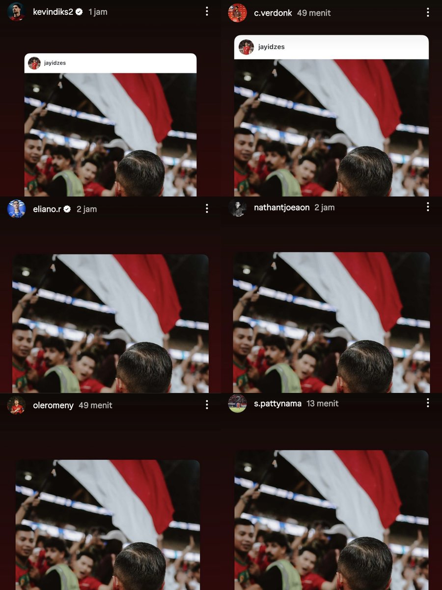 📲 Sejumlah pemain me-repost postingan terbaru Jay Idzes. 🔁