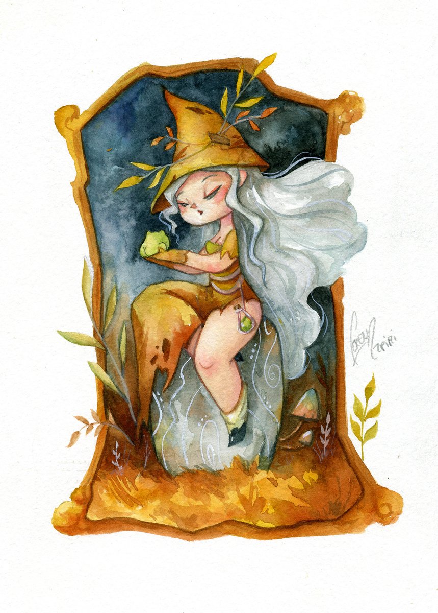 En el mes de las brujas seguimos...con brujas. Haré una brujita nueva cada semana de octubre, en un estilo diferente. a ver cuál os gusta más!