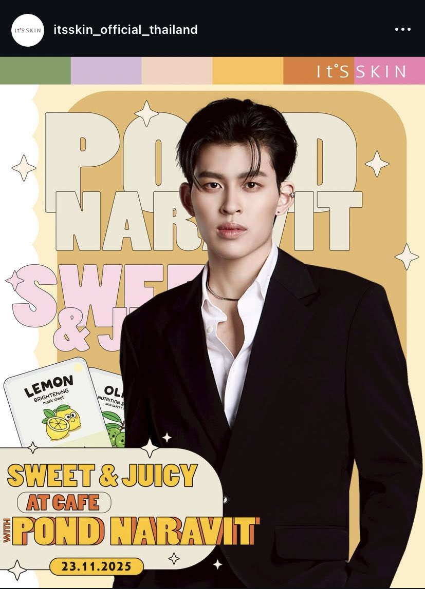 aonarisa12's tweet image. ปอนด์มีงานกับ #ITSSKIN คับ✨

#ITSSKINxPondNaravit
#TheFreshMaskSheet
#ppnaravit @ppnaravit