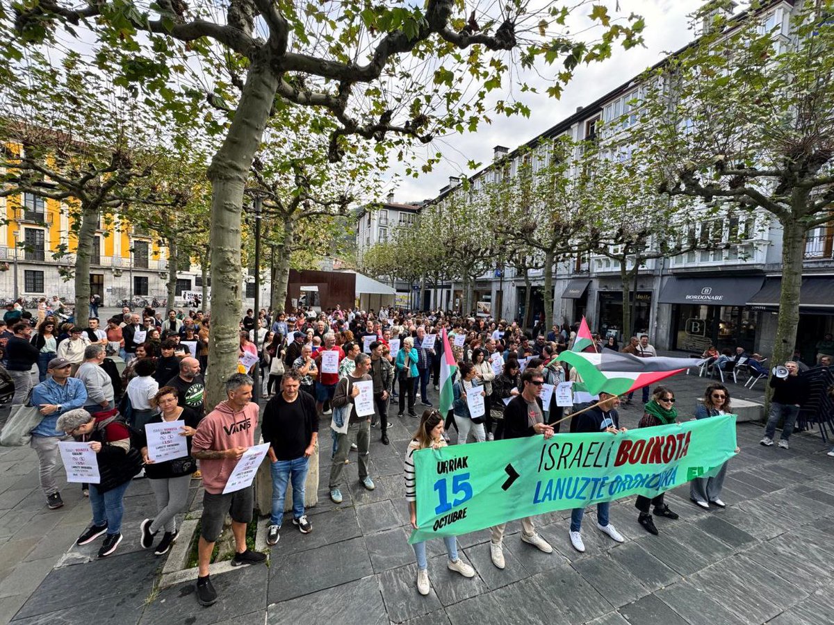 <a href="/ELADonostia/">ELA Donostia</a> <a href="/ELAGasteiz_/">ELA Gasteiz</a> <a href="/ELANafarroa/">ELA Nafarroa</a> <a href="/LakuntzaMitxel/">Mitxel Lakuntza</a> <a href="/ELAIbaizNerbioi/">ELA Ibaizabal-Nerbioi</a> <a href="/ELAEzkerKadagua/">ELA Ezkerraldea-Kadagua</a> <a href="/ELAUrolaKosta/">ELA Urola Kosta</a> <a href="/ELAGernikDurang/">ELA Gernika-Durango</a> <a href="/ELAOriaGoierri/">ELA Oria-Goierri</a> <a href="/ELAHezkuntza/">ELA Hezkuntza</a> <a href="/ELAEskumaldea/">ELA Eskumaldea</a> <a href="/ELAOsakidetza/">ELA Osakidetza</a> <a href="/ELANazioartea/">ELA Nazioartea</a> <a href="/ELAFeminista/">ELA Feminista</a> <a href="/MRAFundazioa/">MRA Fundazioa (@MRAfundazioa@masdodon.eus)</a> <a href="/ELADeba_/">ELA Deba</a> 🇵🇸 Ez da nahikoa etenaldi bat lortzea palestinarrak hil ez ditzaten; aitzitik, okupazioaren amaiera eta Israelgo apartheid erregimenaren gaitzespena eta Palestinari herri aske gisa existitzea eragozten dion edozein politika exijitu behar dira

📍Oarso-Bidasoan, Durangon, Tolosan