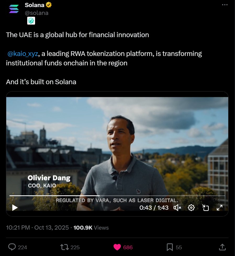 Kaito Project leaderboards RWA
솔라나가 샤라웃 한 <a href="/KAIO_xyz/">KAIO</a>

KAIO는 기관급 실물자산(RWA) 토큰화를 위한 
프로토콜로, 2025년 7월 30일 리브랜딩을 통해
 Libre Capital에서 KAIO로 변경되었습니다. 
노무라의 레이저 디지털과 WebN Group이 
주도한 1,100만 달러 시드 라운드를 성공적으로