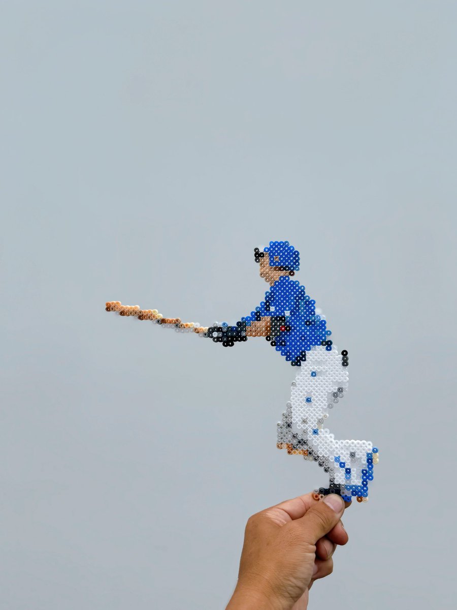 細川成也の二作目はビジターユニフォームで⚾️
#アイロンビーズ #細川成也