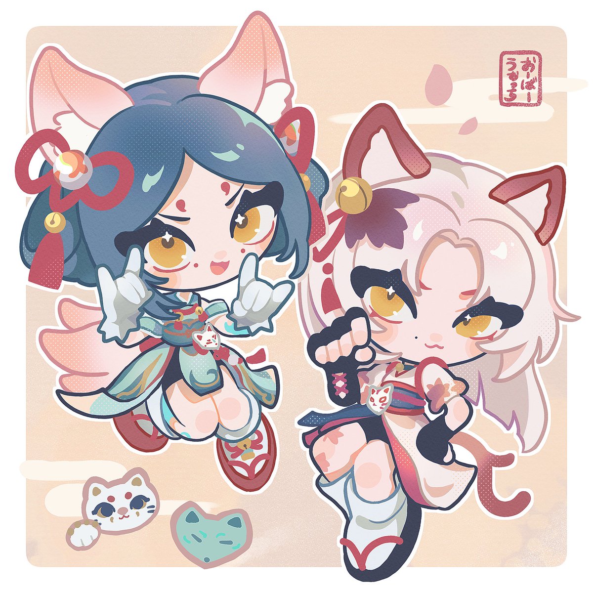 ak4meno's tweet image. ⛩️🐾
#Overwatch2Fanart #kiriko #ashe