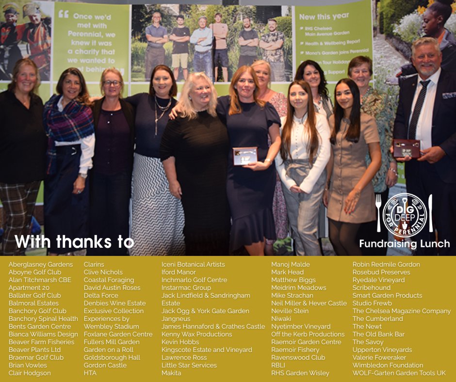 A fabulous afternoon of celebration and support 🌿

Hosted by <a href="/Manoj_Malde/">Manoj Malde</a> with Alan Titchmarsh &amp; <a href="/plantmadman/">Matthew Biggs</a>, our #DigDeepforPerennial Lunch raised an incredible £36,500 to help people in horticulture.

A huge thank you to everyone who dug deep 💚

🔗 perennial.org.uk/about-us/news/