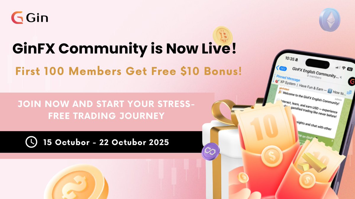 Ginfx_official's tweet image. A New Chapter Unfolds — The GinFX Community Is Now Live on Telegram!
To mark Day 1, the first 100 members to join will each receive $10 free — our way of saying welcome to the family.
Be part of Asia’s most active trading community ——
Join now via the link in bio!