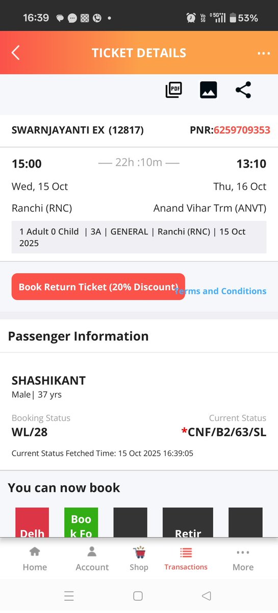 Vinay95147065's tweet image. @drmrnc sir Mr Shashikant has to take join but due to road traffic he reached #Ranchi_station at 3:02 p.m. Sir CRPF protect many citizen from internal terrorism. I request to help him to board him at #Koderma station. Kindly help
him. Mb 8921748698
@drmrnc
@drmddu
@RailwaySeva