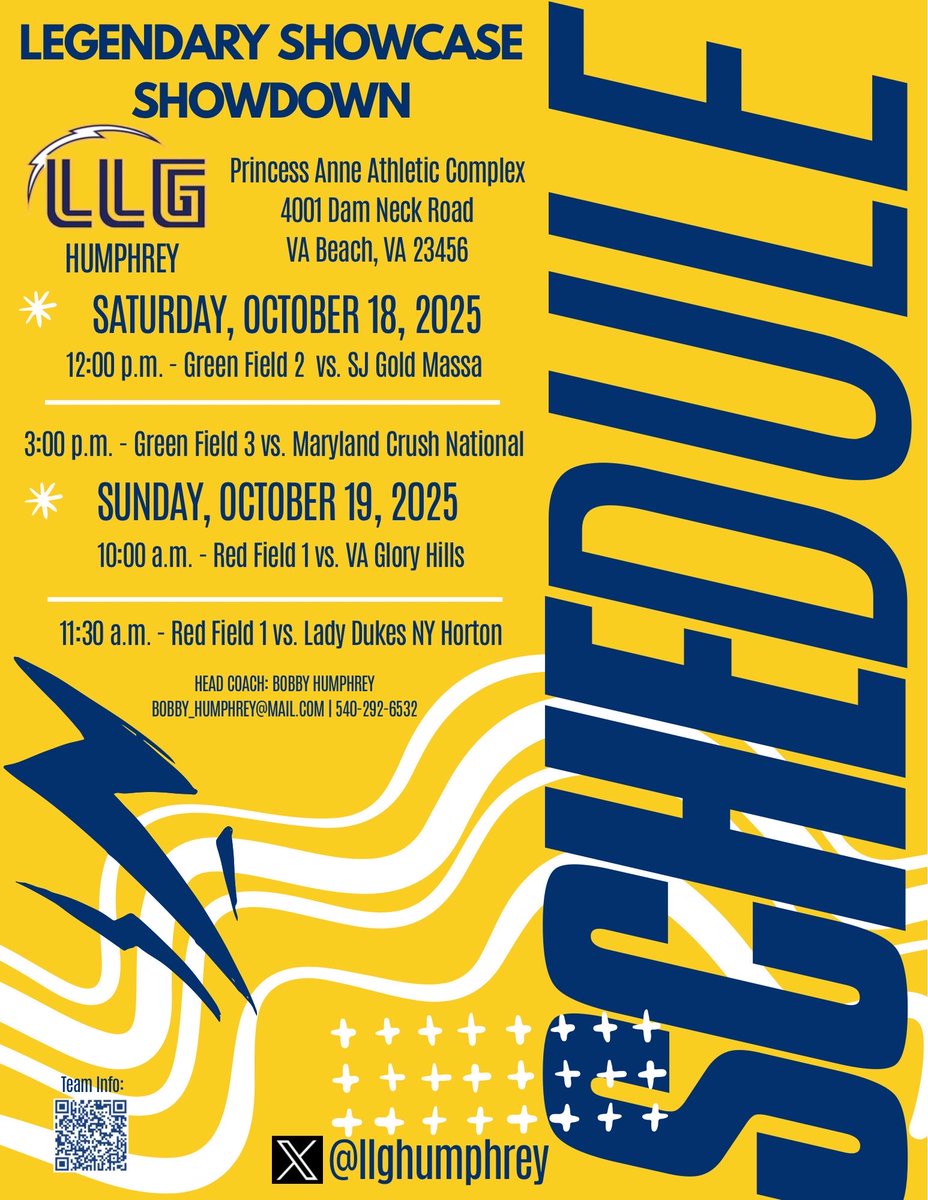 SCHEDULE DROP‼️ Legendary Showcase Showdown this weekend ⚡️⚡️ Can't wait to get back out there!

@llghumphrey <a href="/Org_LLG/">Lady Lightning Gold Org Account</a>