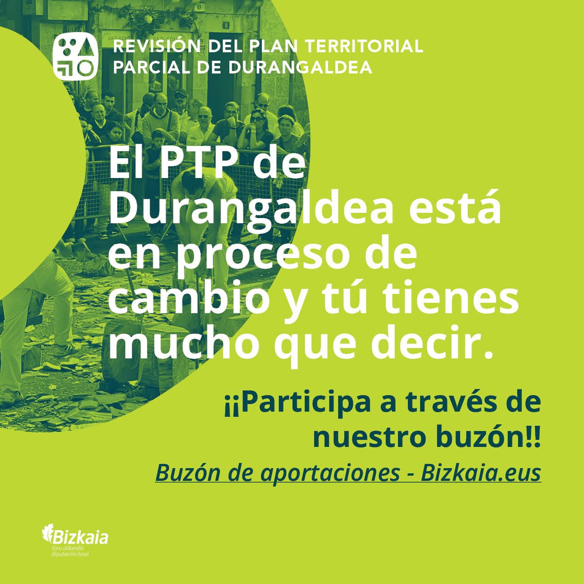 Comienza la participación ciudadana del PTP de Durangaldea. Entérate de todo en nuestra web: bizkaia.eus/es/tema-detall…