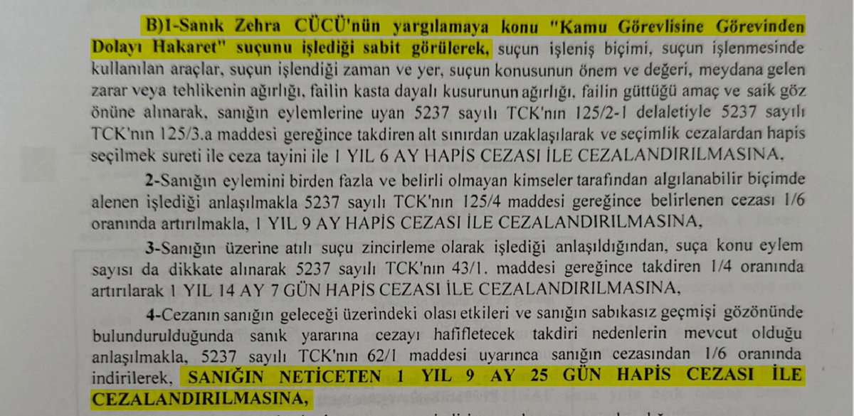 Hakkımda alçakça iftiralar atanlara karşı adalet tecelli ediyor. Yazdığı köşe yazısıyla beni ve ailemi hedef alıp alçakça iftiralar atan Ebru Küçükaydın ve Zehra Cücü görülen dava sonrasında hapis cezası ile cezalandırıldı. 

Bu iftira furyasına katılan pek çok kişi daha önce de