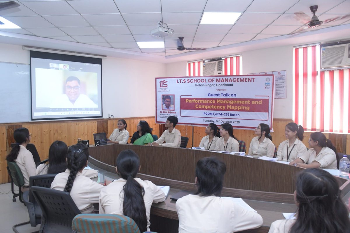 ITSEduGroup's tweet image. I.T.S School of Management organized a session on &quot;Performance Management and Competency Mapping&quot; for PGDM (2024-26) batch students on 14th October 2025.

#ITSchoolOfManagement #PerformanceManagement #CompetencyMapping #HR #PGDM #Ghaziabad