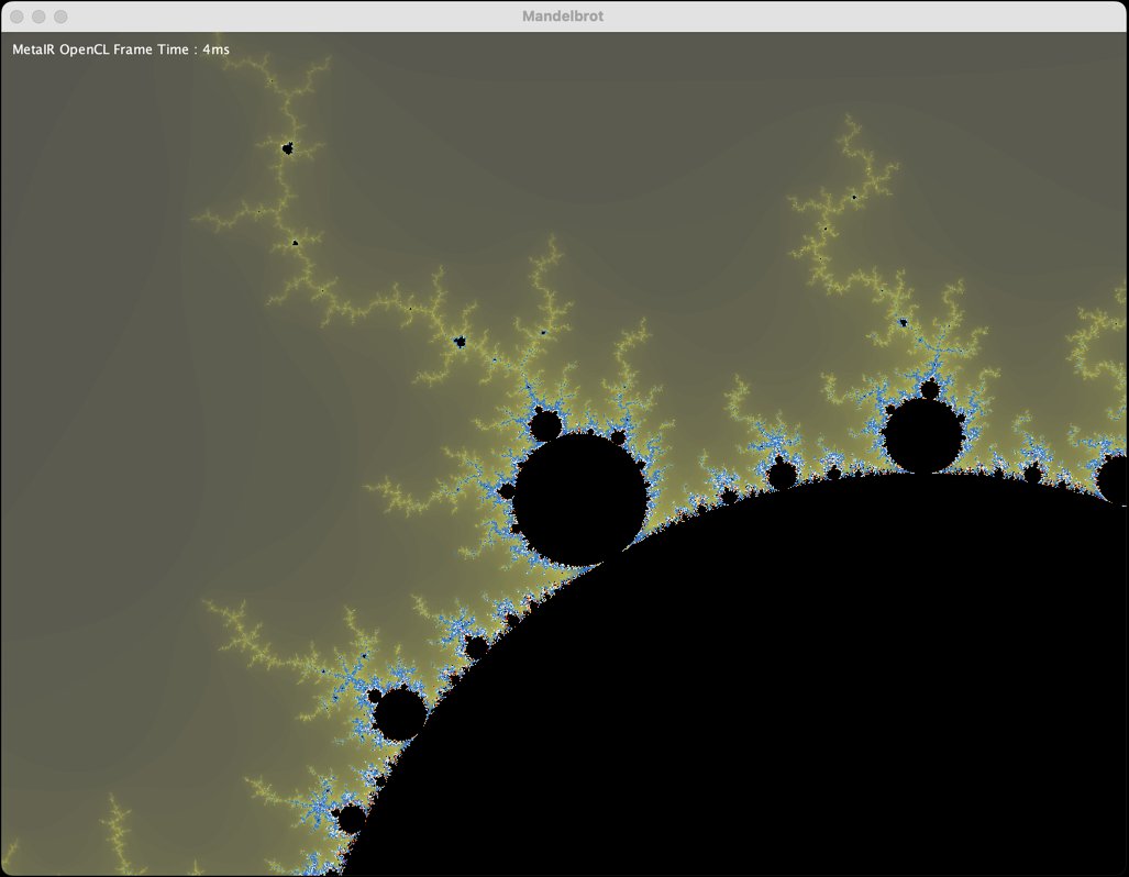 mirkosertic's tweet image. Yes! #MetaIR now supports #JVM bytecode to #OpenCL cross-compilation! Checkout github.com/mirkosertic/Me… to read more about how to transparently use #GPU acceleration on the JVM. Here is also a nice fractal, computation written in #Java, which takes just a few ms to finish :-)