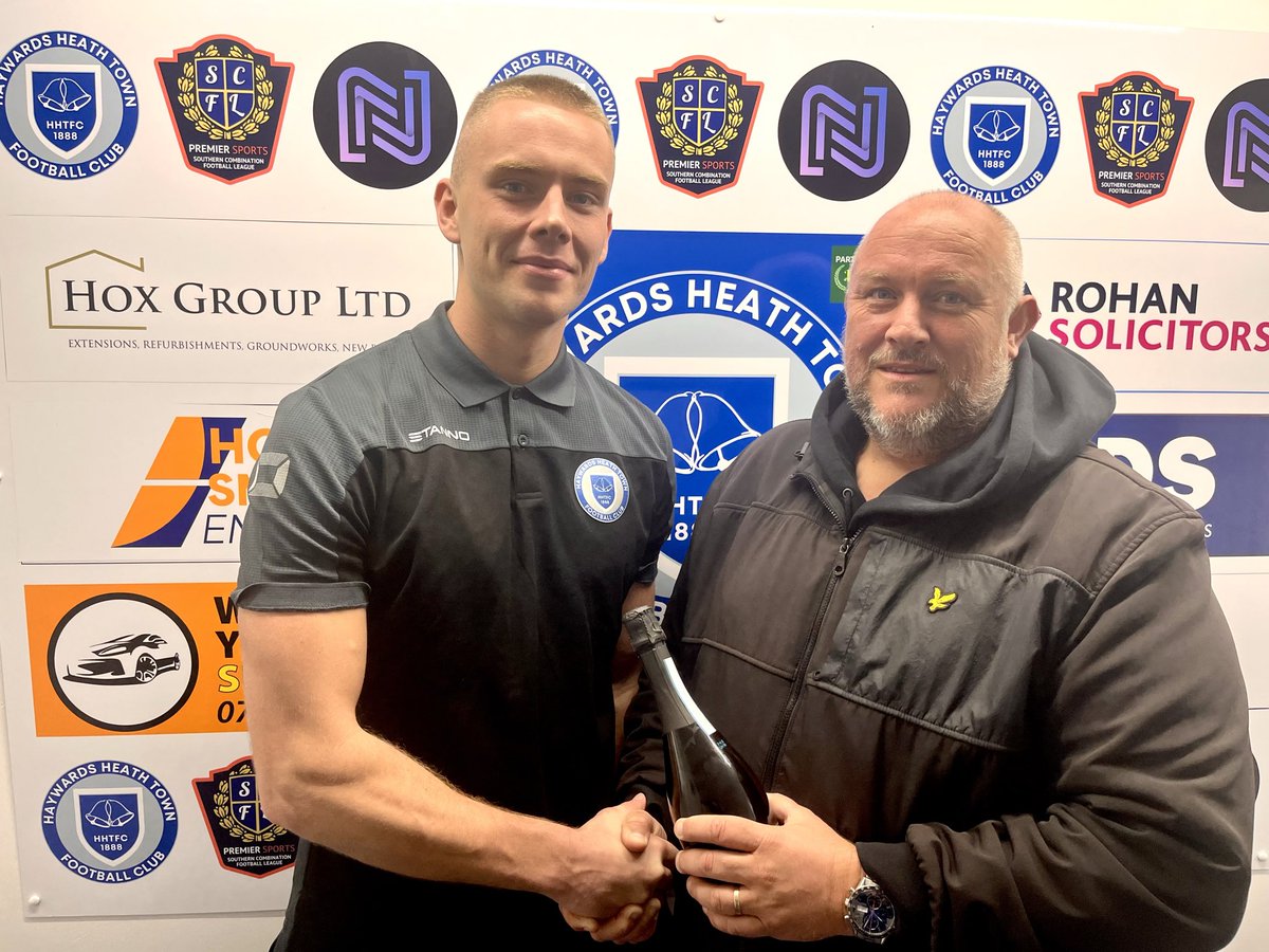 HHTFC's tweet image. Last nights Man Of the Match, with 2 goals in his first start for the club… Callum Barlow!
Callum Barlow is sponsored by The Dawes Family 🤝
Presented by Match sponsors HOX Group LTD, thank you for your support
#HHTFC
