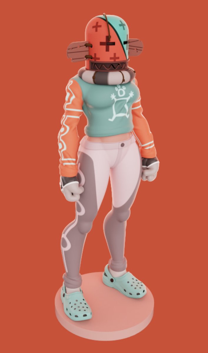 Vaughan3D's tweet photo. Made a croc shoe then decided to make a character for it. https://t.co/WQUtPl6F2l