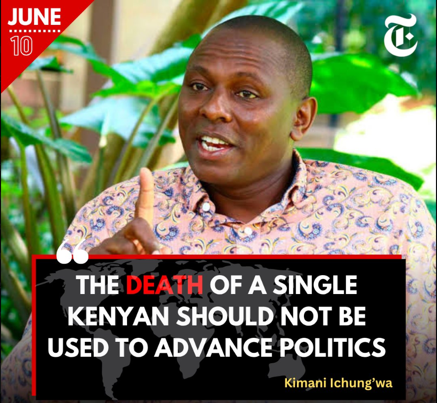 GeorgeMurage's tweet photo. @KIMANIICHUNGWAH A death of a single Kneyan should not be used to advance politics. We sympatise and move on.... https://t.co/o8EG9buxDY