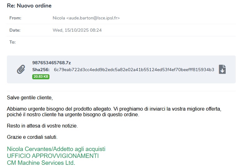 JAMESWT_WT's tweet image. &quot;Re: Nuovo ordine&quot;
#GuLoader &amp;gt; #RemcosRat

C2 
⛔️agulo22[.]ydns[.]eu:56687

Samples👇
bazaar.abuse.ch/browse/tag/agu…