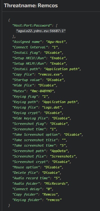 JAMESWT_WT's tweet image. &quot;Re: Nuovo ordine&quot;
#GuLoader &amp;gt; #RemcosRat

C2 
⛔️agulo22[.]ydns[.]eu:56687

Samples👇
bazaar.abuse.ch/browse/tag/agu…