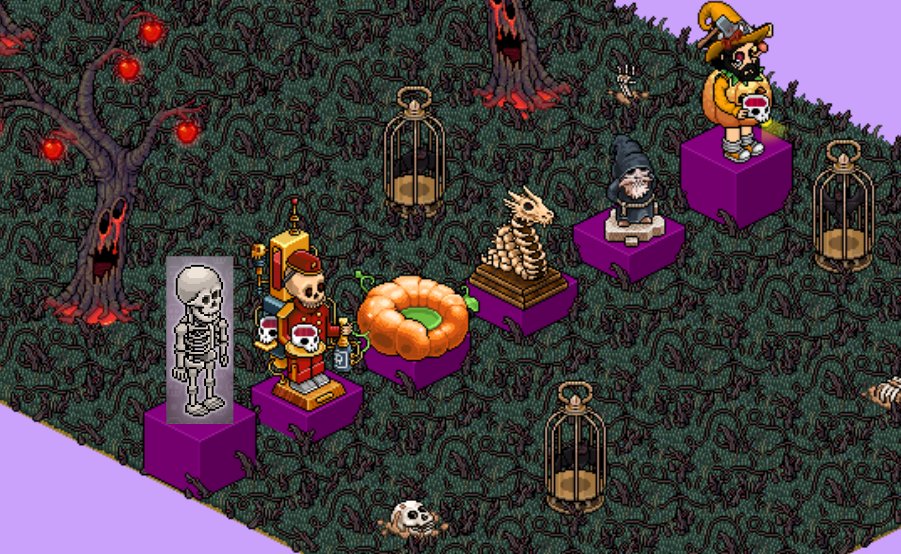 👻 The Halloween collection is finally complete! 💀 We’re all set and ready for the spooky season — and guess what? The bonus is a skeleton skin! 🦴✨
Do you already have the full collection? 🎃🕸️

#Habbo <a href="/Habbo/">Habbo</a>
