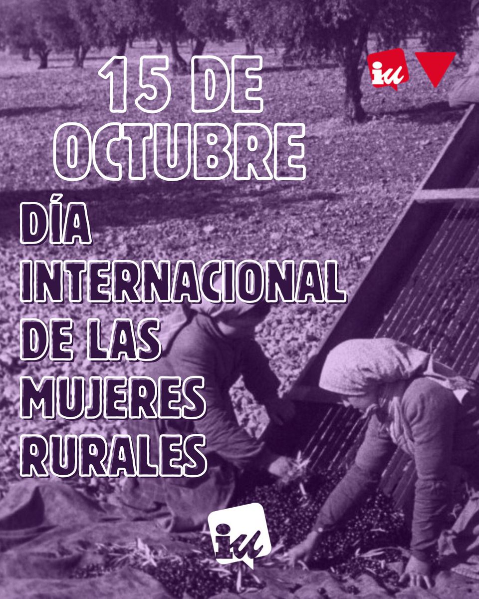 #diainternacionaldelasmujeresrurales 
#diainternacionaldelamujerrural 
Imprescindibles para vertebrar el territorio. Con legislación no basta y con publicidad institucional, tampoco.