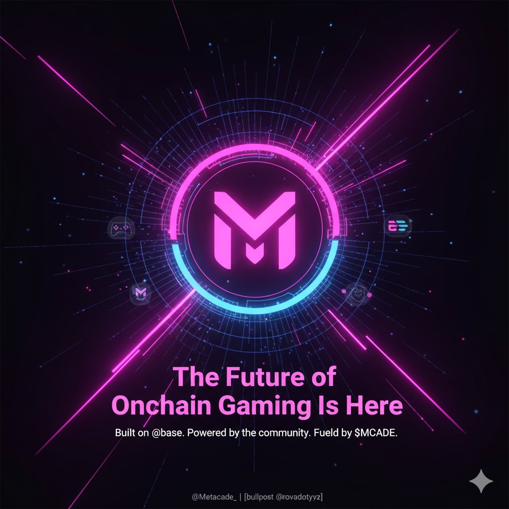 mr_kessii's tweet image. 🚀 The future of onchain gaming is here, and it’s built on @base with @Metacade_.
No VCs. No noise. Just community, innovation &amp;amp; transparency.
I’m proudly bullish on $MCADE 💥
Let’s play, build &amp;amp; earn together.
#BaseGaming 
@Metacade_[bullpost @rovadotxyz]
