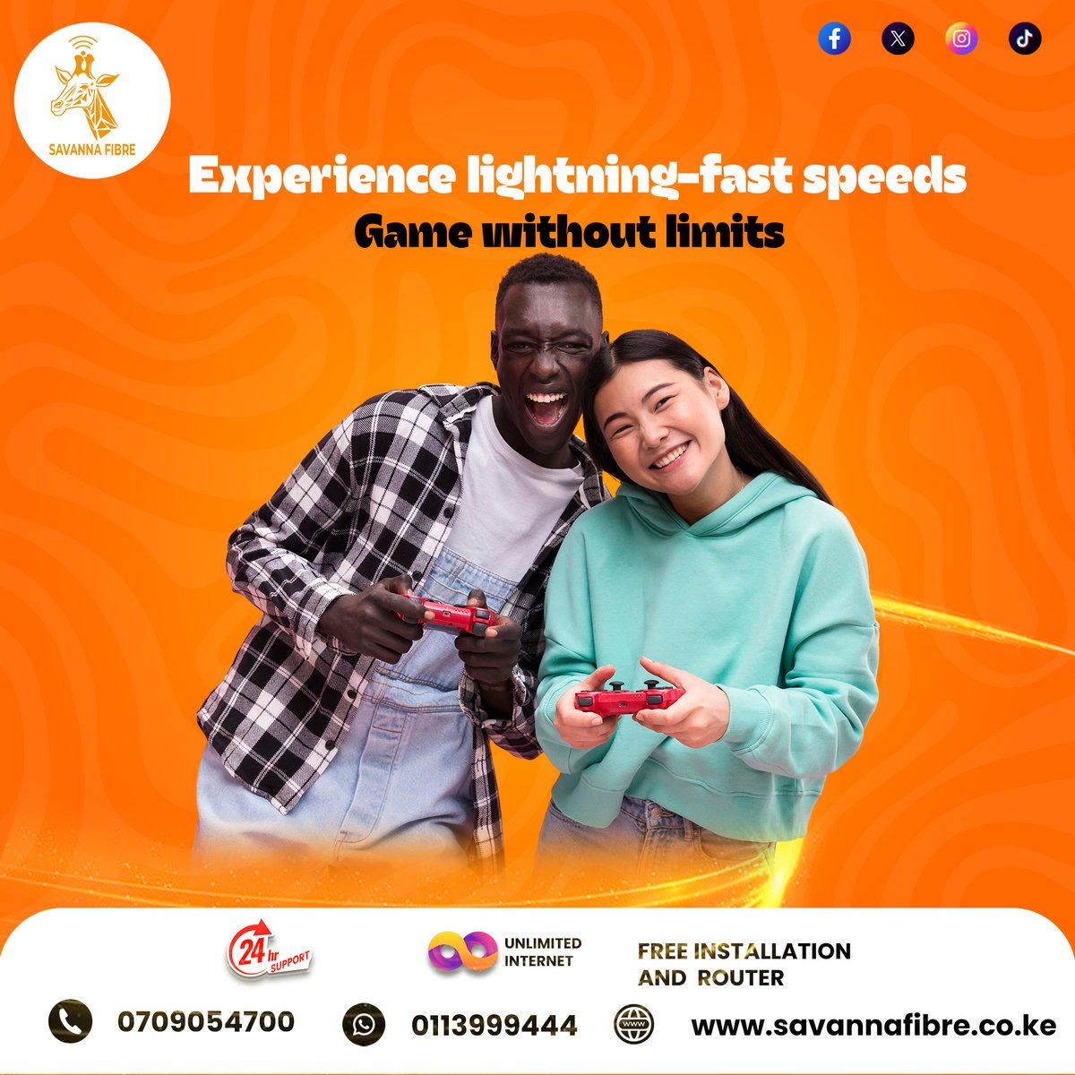 savannafibreke's tweet image. 🎮 When speed meets power — every move feels unstoppable.
Game, stream, and win your way with Savanna Fibre Kenya ⚡
Because slow internet isn’t part of the plan.

#SavannaFibre #NoLagZone #NextLevelSpeed #FastInternetKE #StayConnectedKE