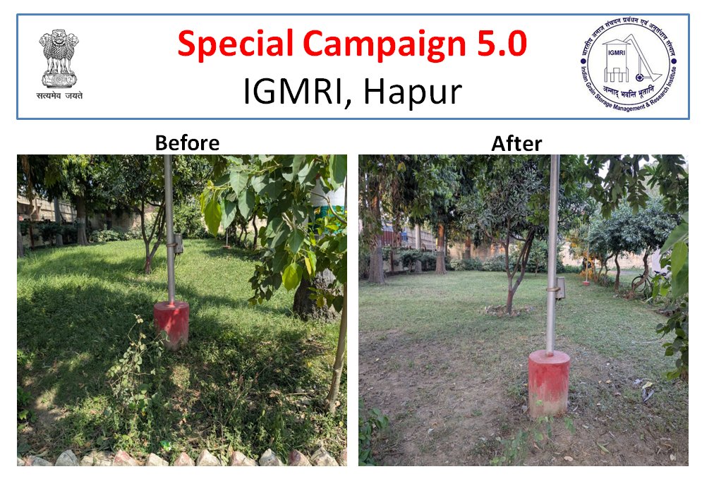 igmrihapur's tweet photo. Cleanliness drive conducted in the office premises under the ongoing #SpecialCampaign5.0. Staff actively participated in cleaning and organizing the surroundings to promote hygiene and a better work environment.  #CleanOffice #SpecialCampaign50 https://t.co/jOKvD48u3s