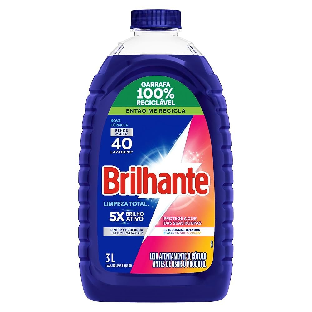 🔥 Brilhante Limpeza Total - Lava Roupas Líquido 3L

💰 R$ 22,70: amzn.to/4orj60N

🏷 resgate o cupom de 10% na página do item + selecione "Comprar com recorrência"

🟧 Promoção por tempo limitado.
