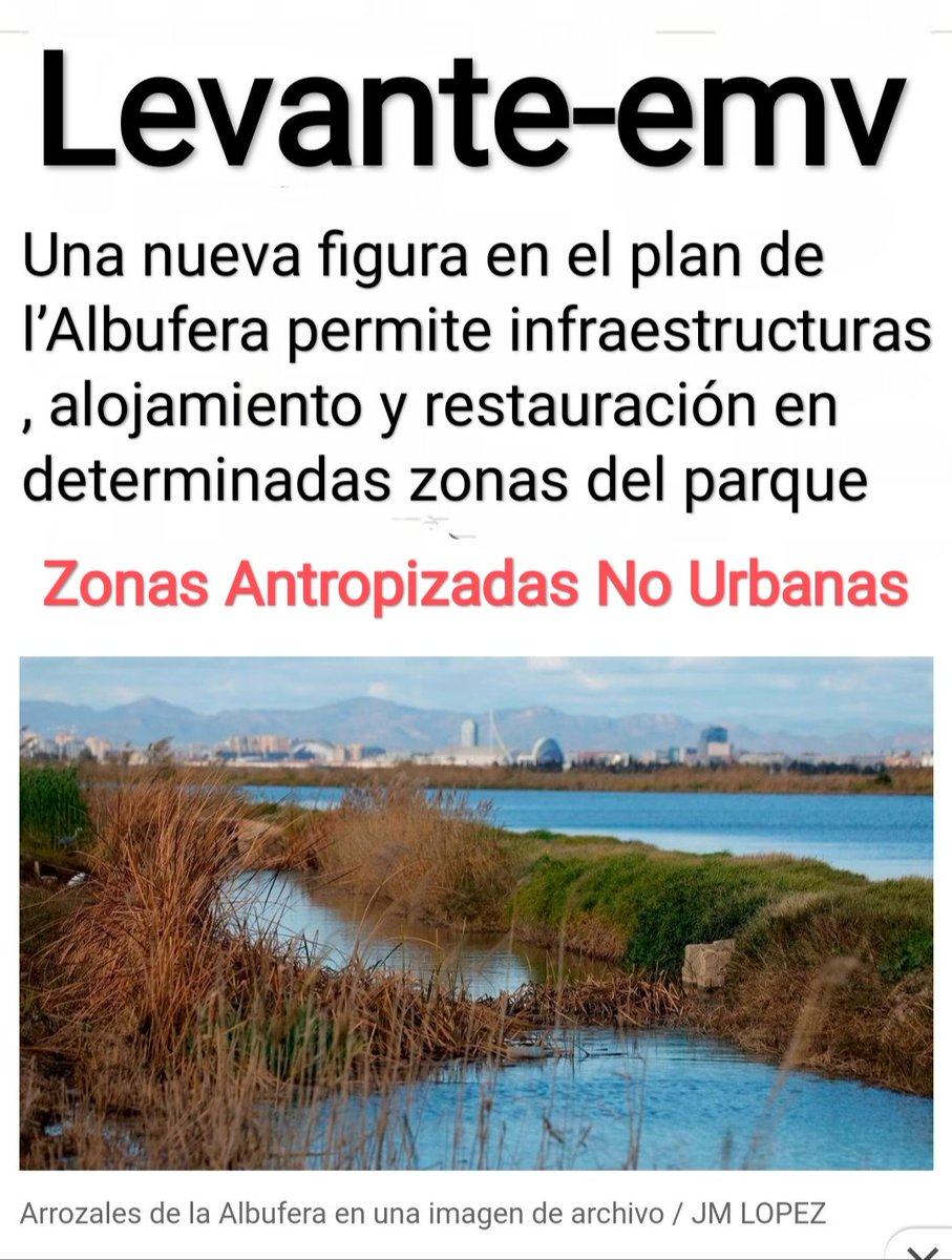El <a href="/TConstitucionE/">Tribunal Constitucional de España</a> en 2021 sentó jurisprudencia y dictaminó que terrenos Red Natura 2000 deben protegerse como SNU Especial Protección. Para los antropizados sólo cabe la restauración.

<a href="/levante_emv/">Levante-EMV</a> <a href="/lasprovincias/">LAS PROVINCIAS</a> <a href="/AEAgro/">AccióEcologista Agró</a> <a href="/perlhorta/">Per L'Horta 🍉</a> <a href="/carlos_mazon_/">Carlos Mazón</a> 
<a href="/vmartinezmus/">Vicente Martínez Mus</a> <a href="/Paula_Espinosa_/">Paula Espinosa 🌻🇵🇸</a>